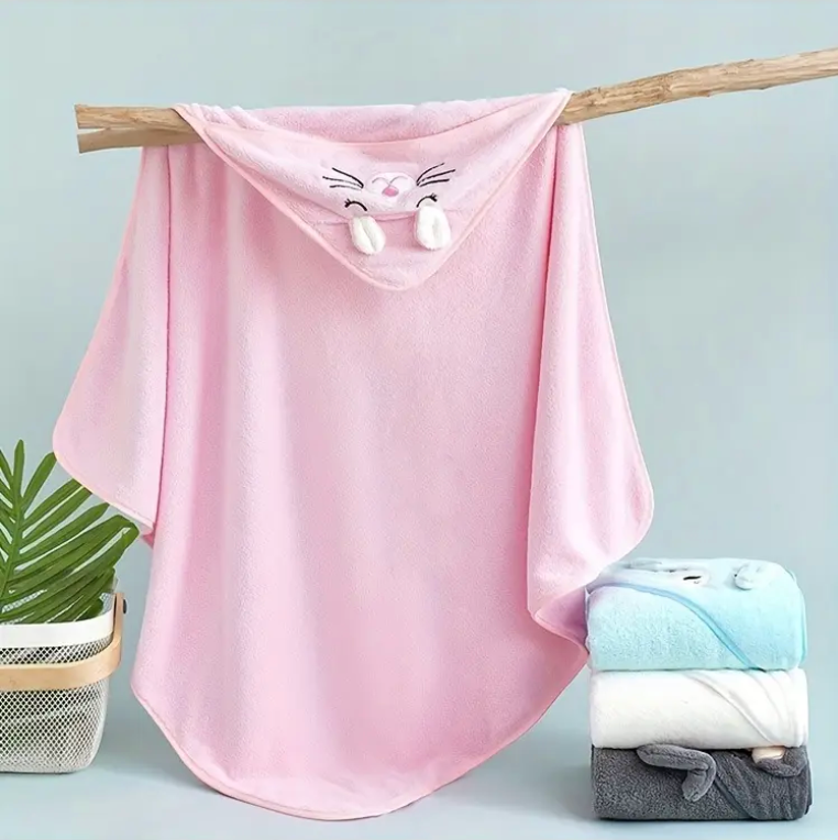 TinyTowel - מגבת אמבטיה רכה וסופגת לתינוקות