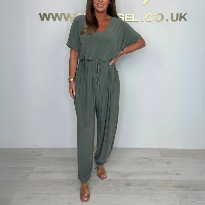 Leysan - אוברול כותנה עם מחשוף V