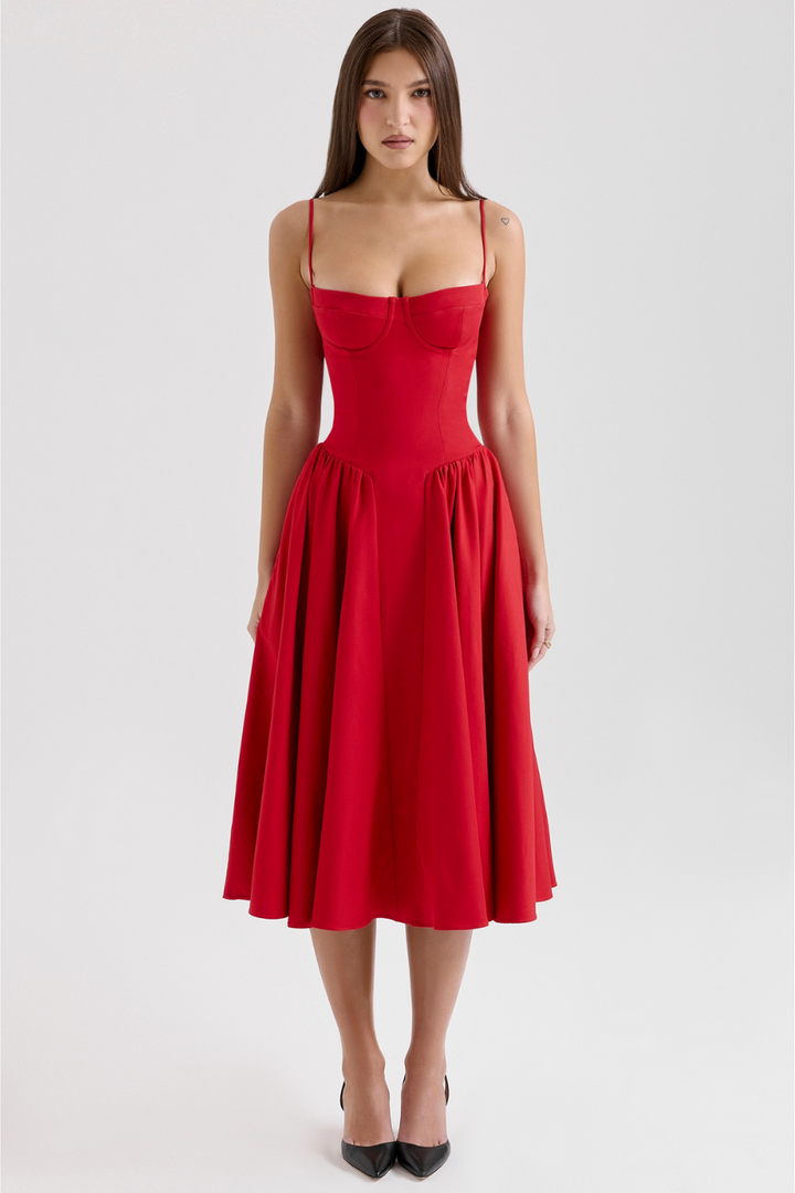 Maissa - שמלת מידי אלגנטית ללא שרוולים