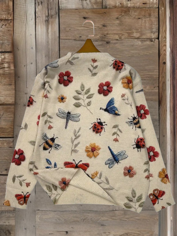 Dorenda - סוודר סרוג קז'ואל עם שרוולים ארוכים