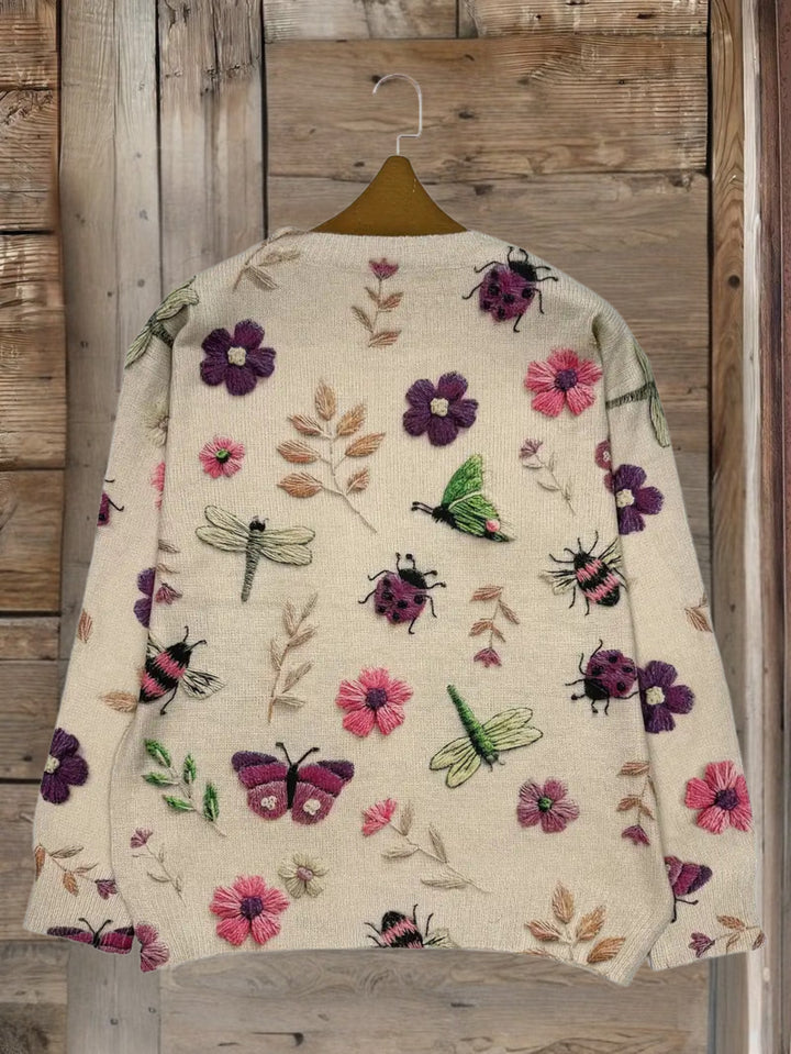 Dorenda - סוודר סרוג קז'ואל עם שרוולים ארוכים