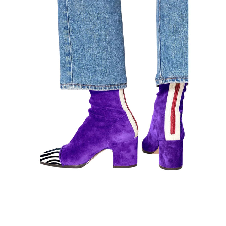 Aless - מגפי קרסול אלגנטיים מעור זמש