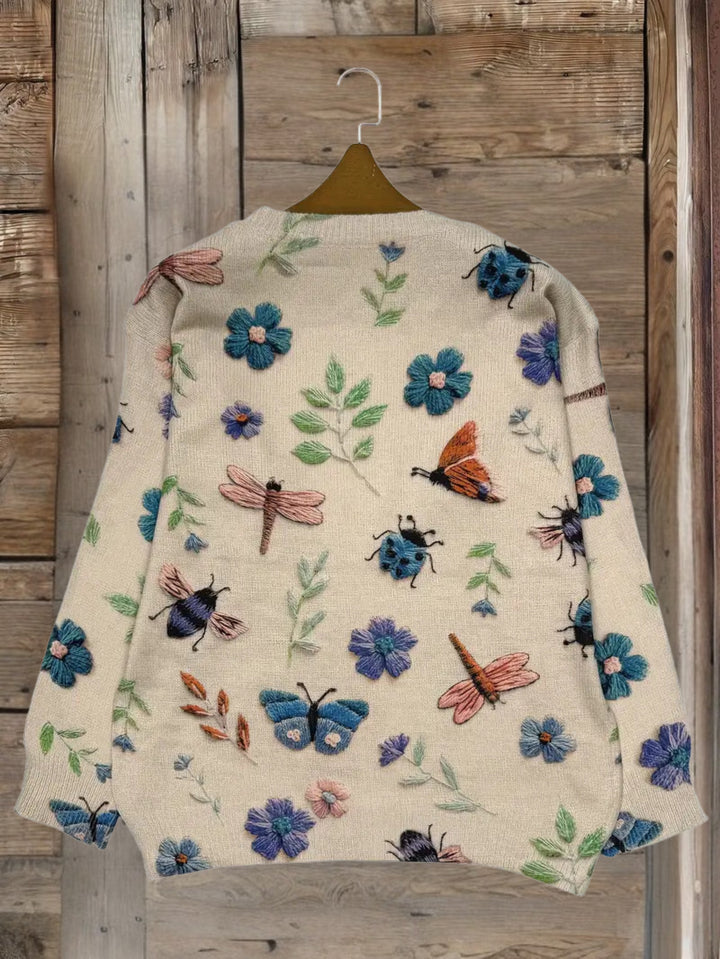 Dorenda - סוודר סרוג קז'ואל עם שרוולים ארוכים