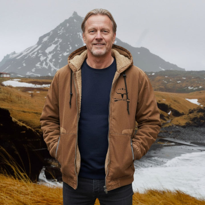 Zaliv - מעיל ברן מסוגנן עם ברדס