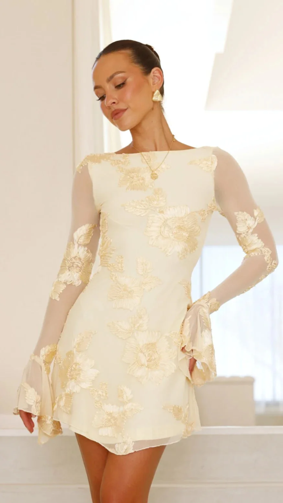 Keelly - שמלת מיני עם שרוולים ארוכים