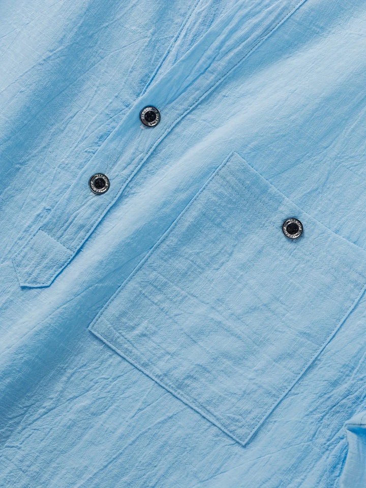 Markos - חולצת שרוולים קצרים בסגנון קז'ואל עם כפתורים