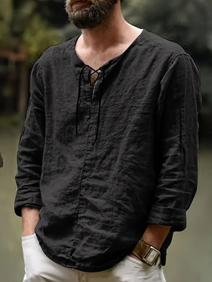 Pawel - חולצת כותנה עם שרוולים ארוכים