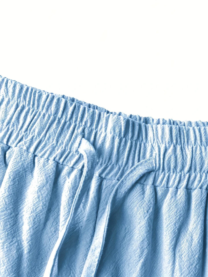 Callan - מכנסיים קצרים מזדמנים מבד פשתן עם כיס