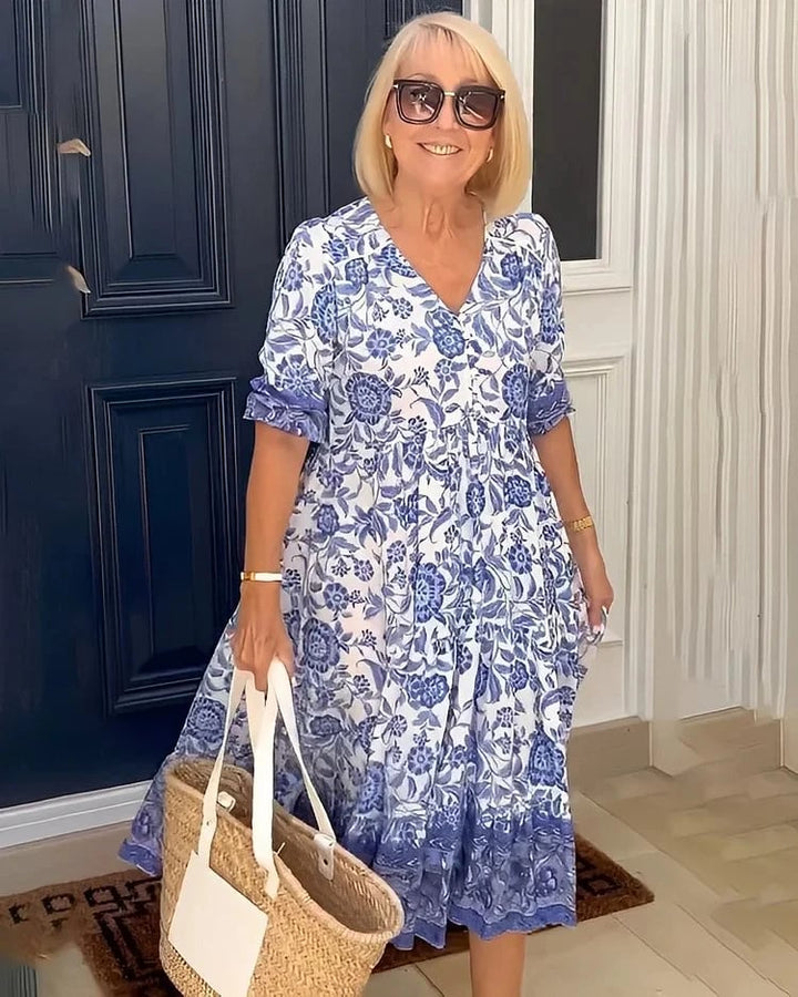 Perla - שמלת בוהו עם צווארון V