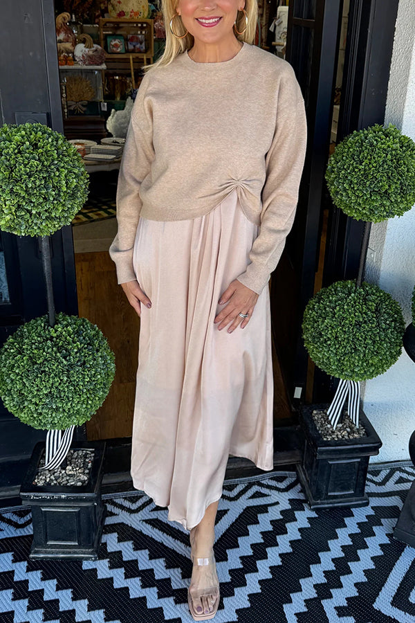 Lilee - חולצה עם קשר מעוות ושמלת מקסי