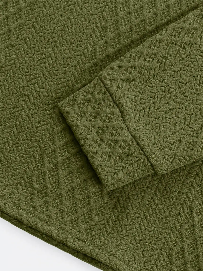 Benoit - חולצת טי עם מרקם ליאור וצווארון ג'קארד