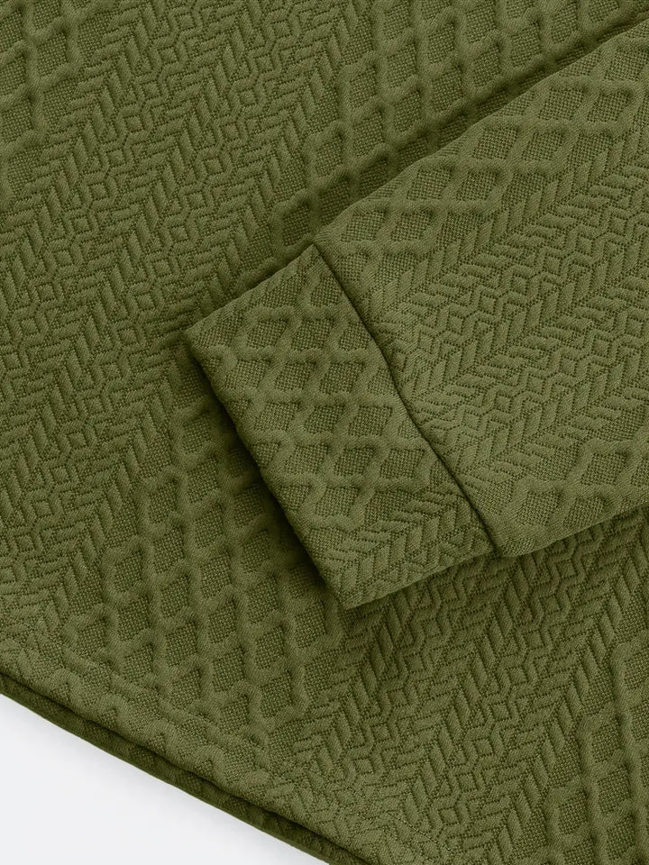 Benoit - חולצת טי עם מרקם ליאור וצווארון ג'קארד