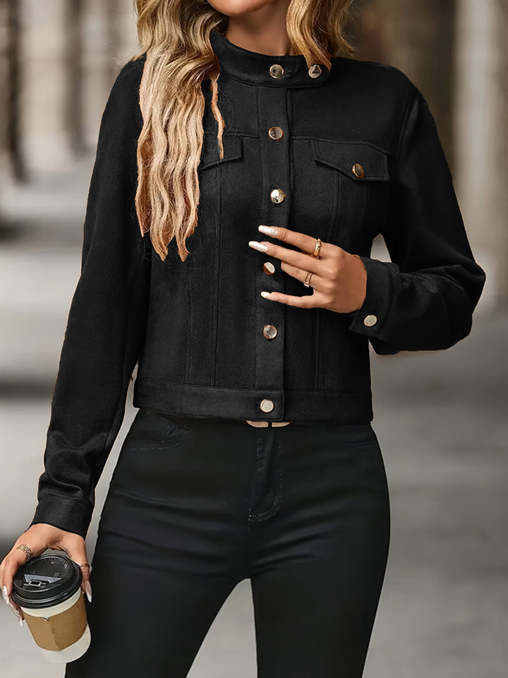 Slavica - ז'קט וינטג' עם שרוולים ארוכים וכפתורים קדמיים