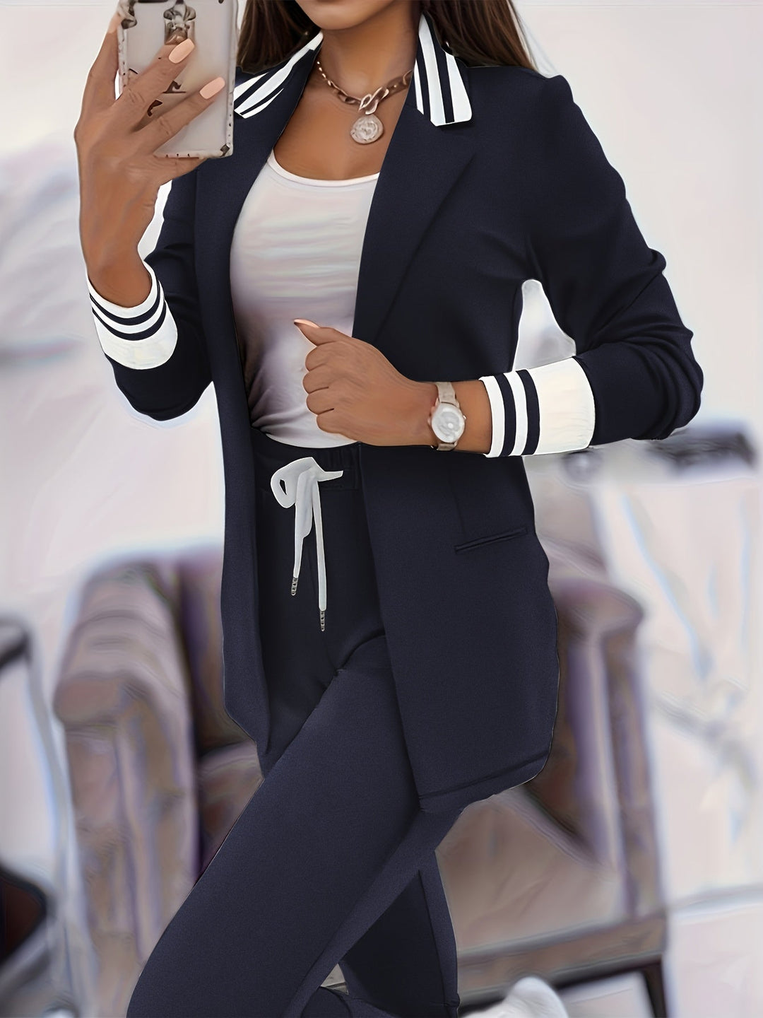 Ingelore - סט שני חלקים מפוספס ואופנתי