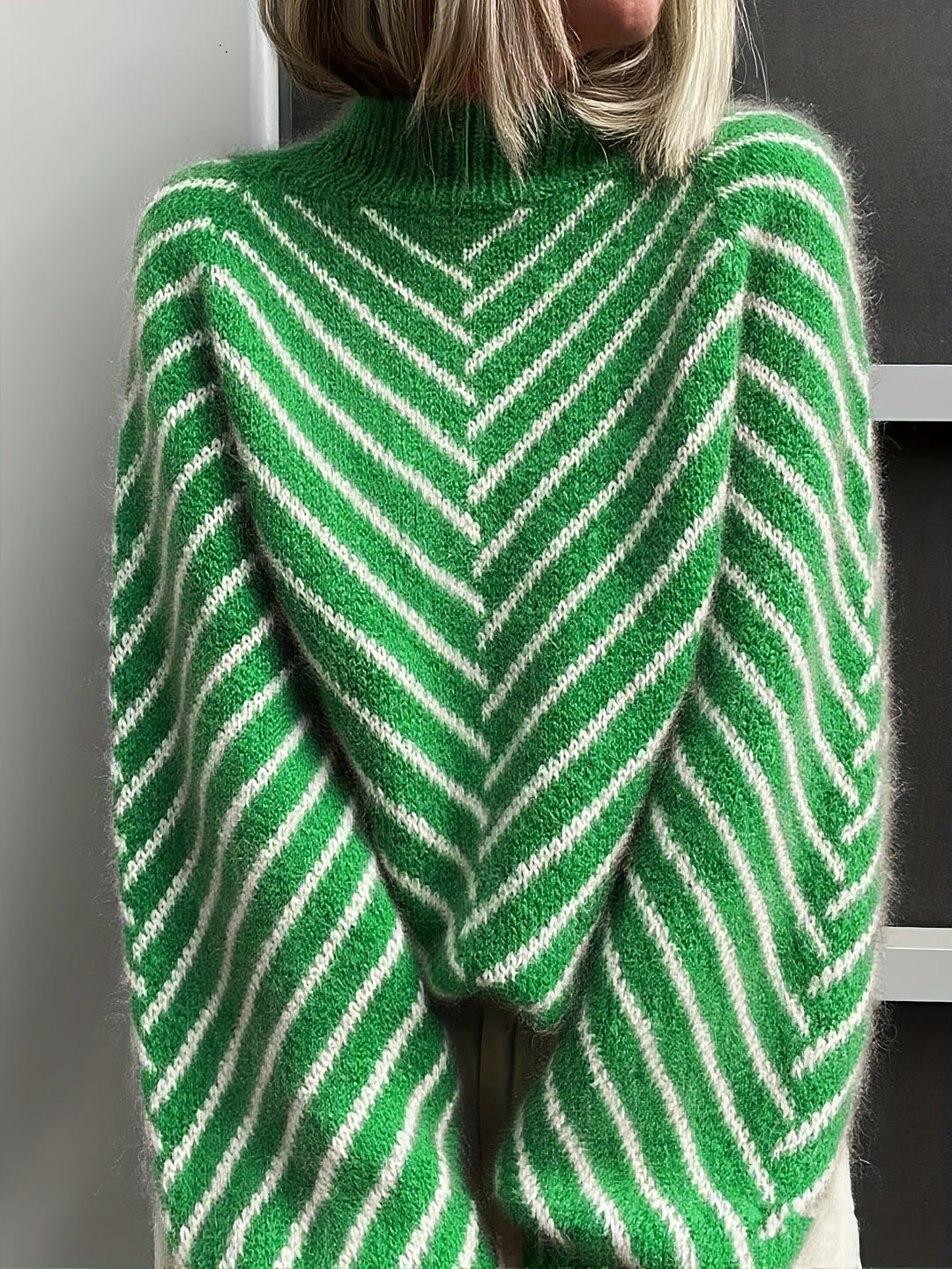 Klarysa - סוודר סרוג קז'ואל עם שרוולים ארוכים