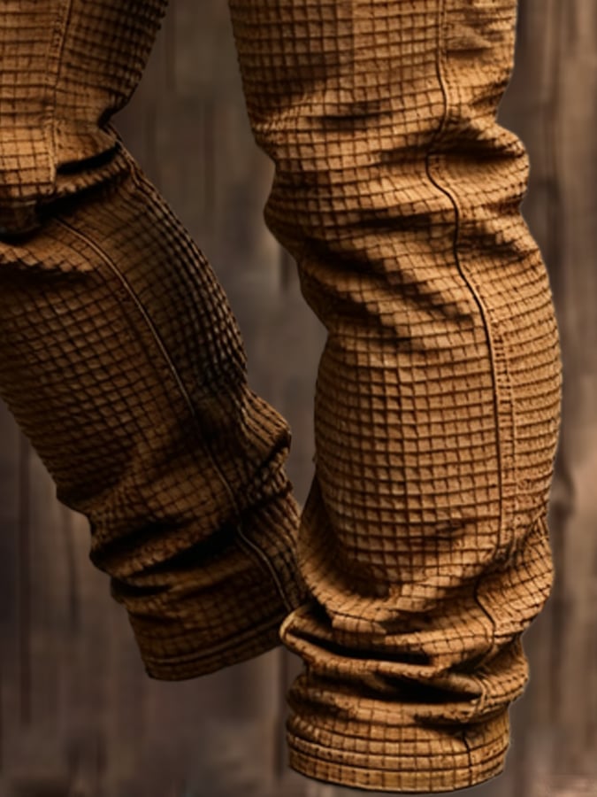 Jamieson - מכנסי וופל לעבודה בחוץ בסגנון וינטג'