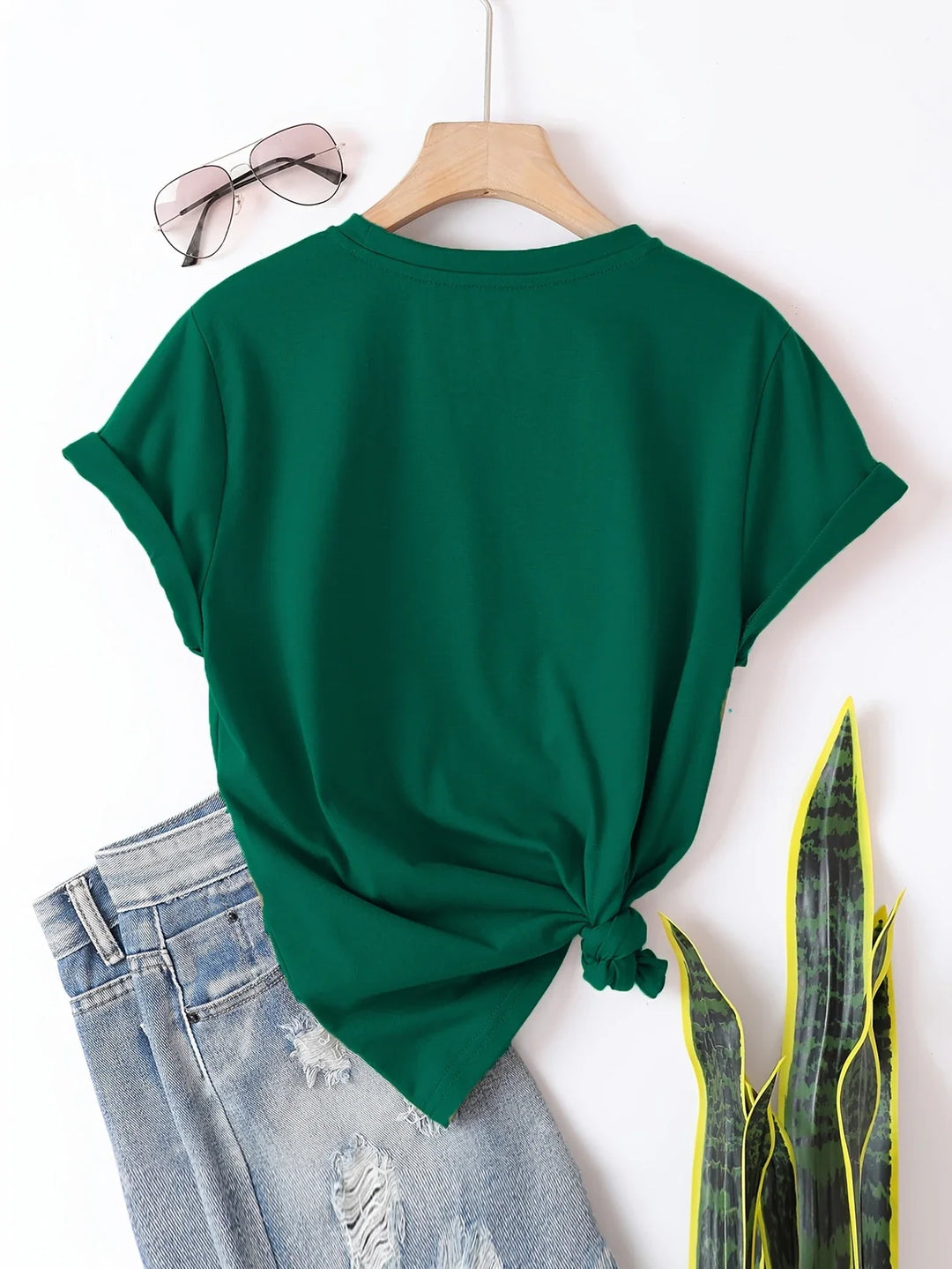 Larson - חולצת טי שרוול קצר בסגנון קז'ואל עם הדפס לב