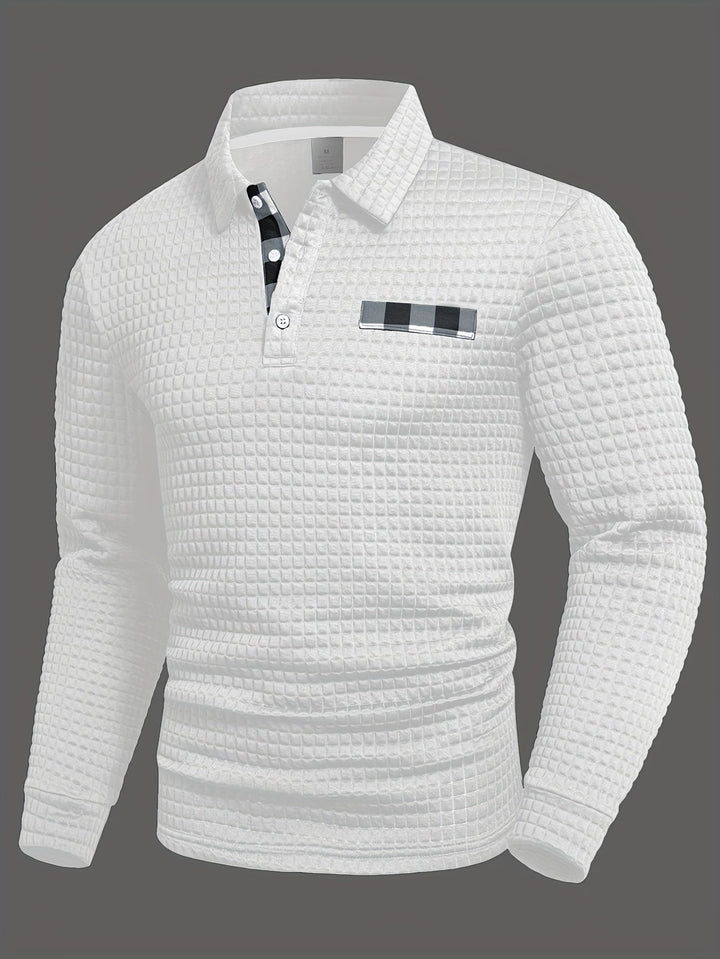 Juergen - חולצת כפתורים ארוכה עם שרוולים ארוכים בסגנון קז'ואל