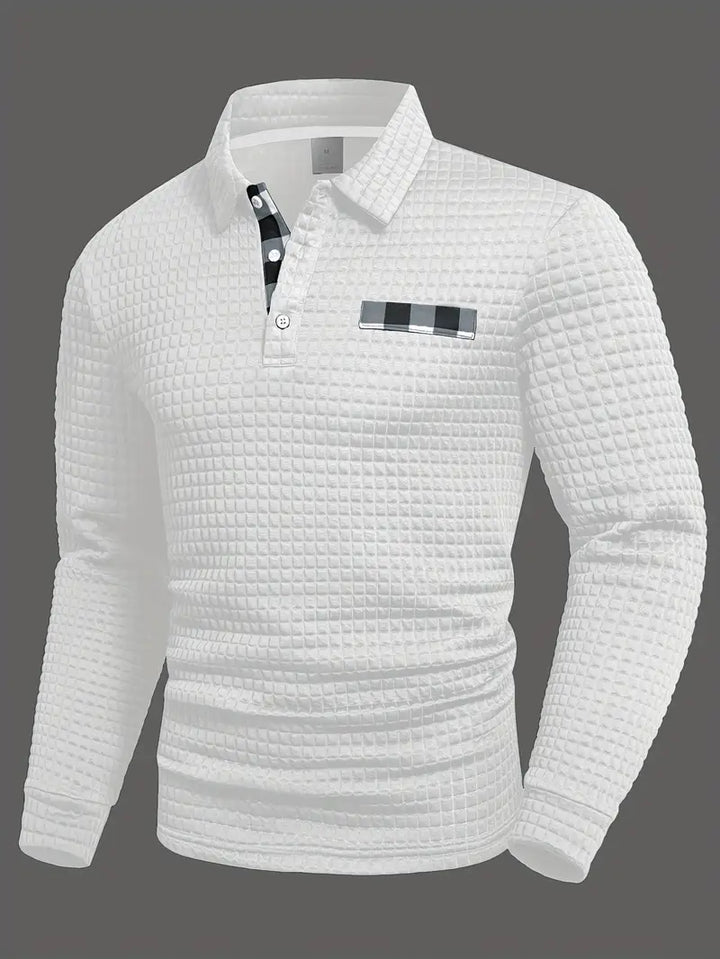 Hughes - חולצת כפתורים סרוגה עבה בסגנון קז'ואל