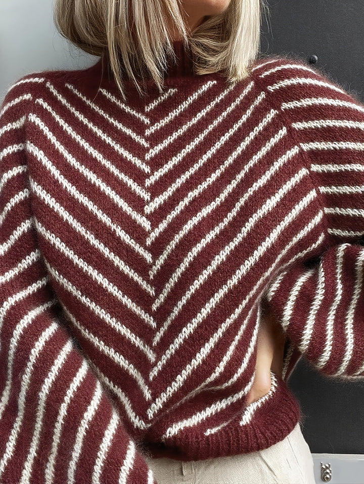 Klarysa - סוודר סרוג קז'ואל עם שרוולים ארוכים