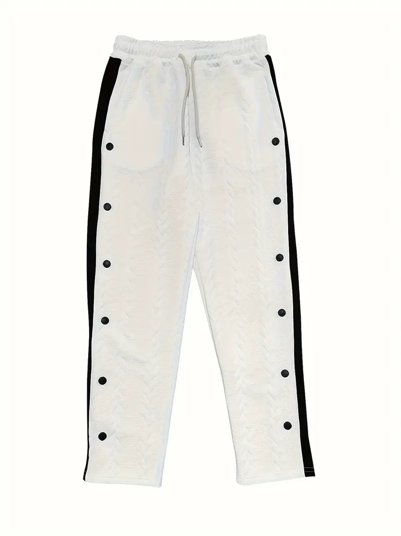 Jonass - מכנסיים רחבים סרוגים עם כפתורים בצדדים