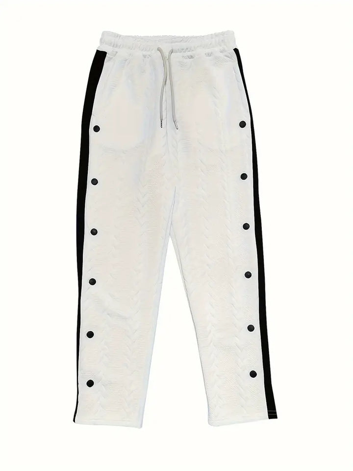 Jonass - מכנסיים רחבים סרוגים עם כפתורים בצדדים