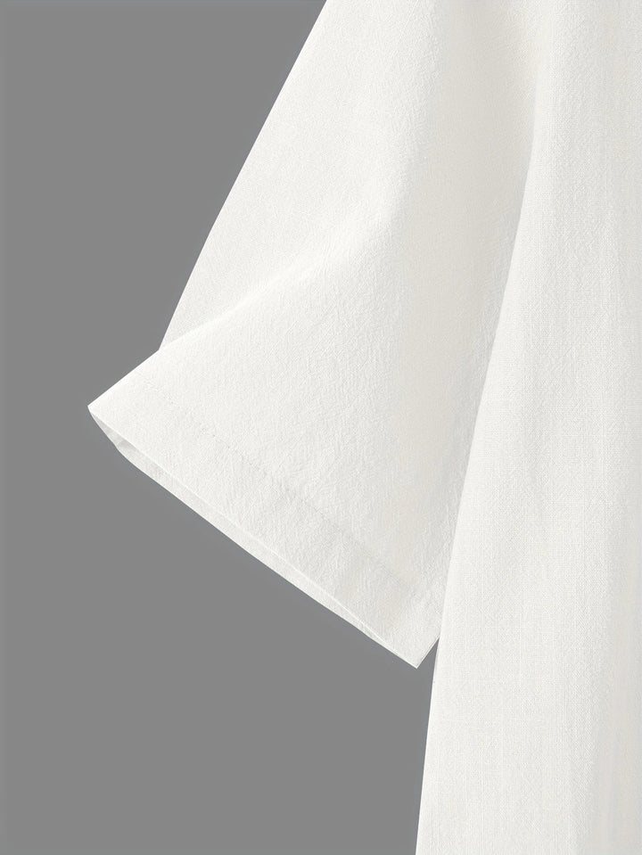 Nerida - חולצת צווארון V אופנתית עם שרוולים קצרים