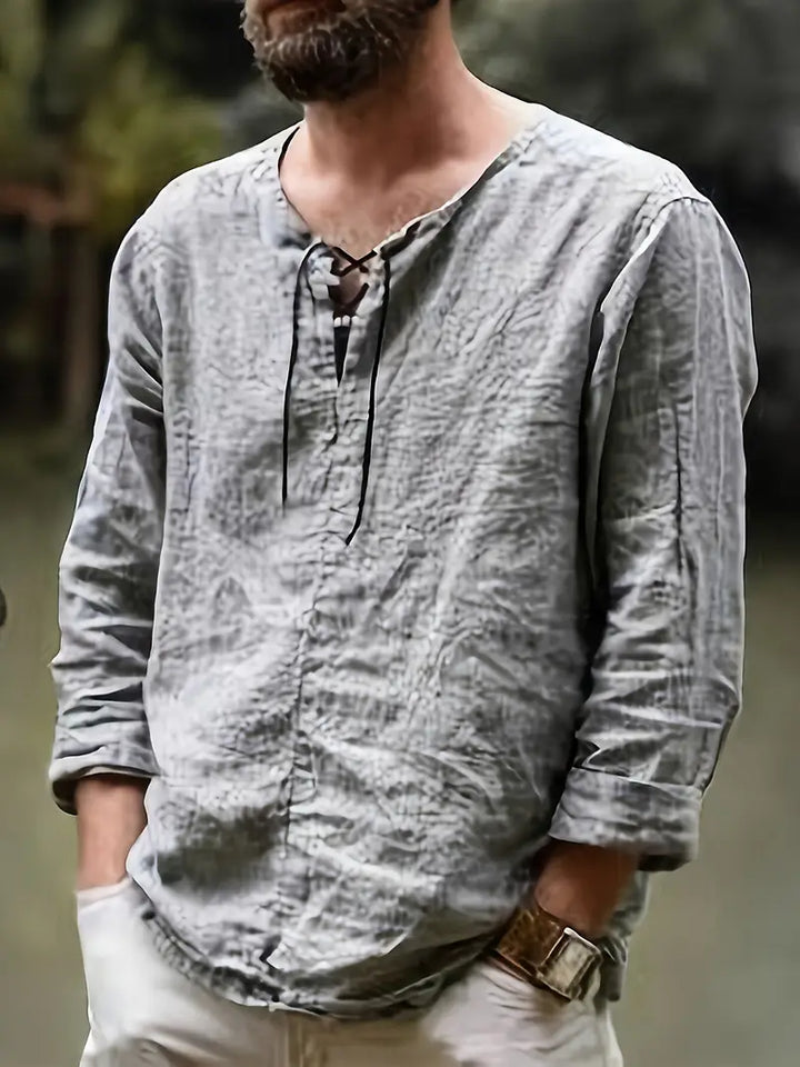 Pawel - חולצת כותנה עם שרוולים ארוכים