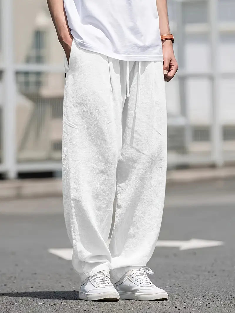 Kirk - מכנסי כותנה נושמים עם כיסים