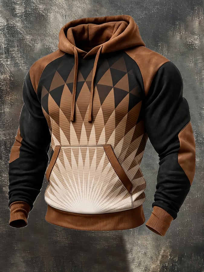 Nicholls - סווטשירט קז'ואל עם שרוולים ארוכים והדפס בלוק צבעוני