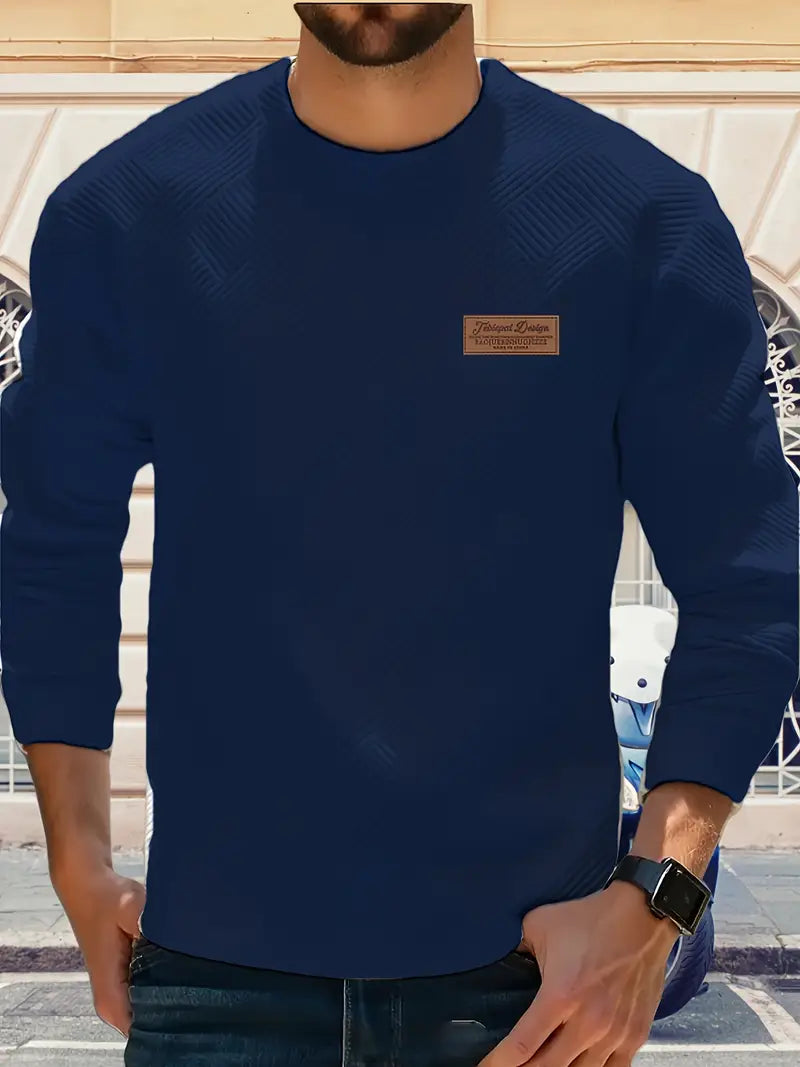 Malinga - סווטשירט עם דפוס גיאומטרי קז'ואלי ושרוולים ארוכים