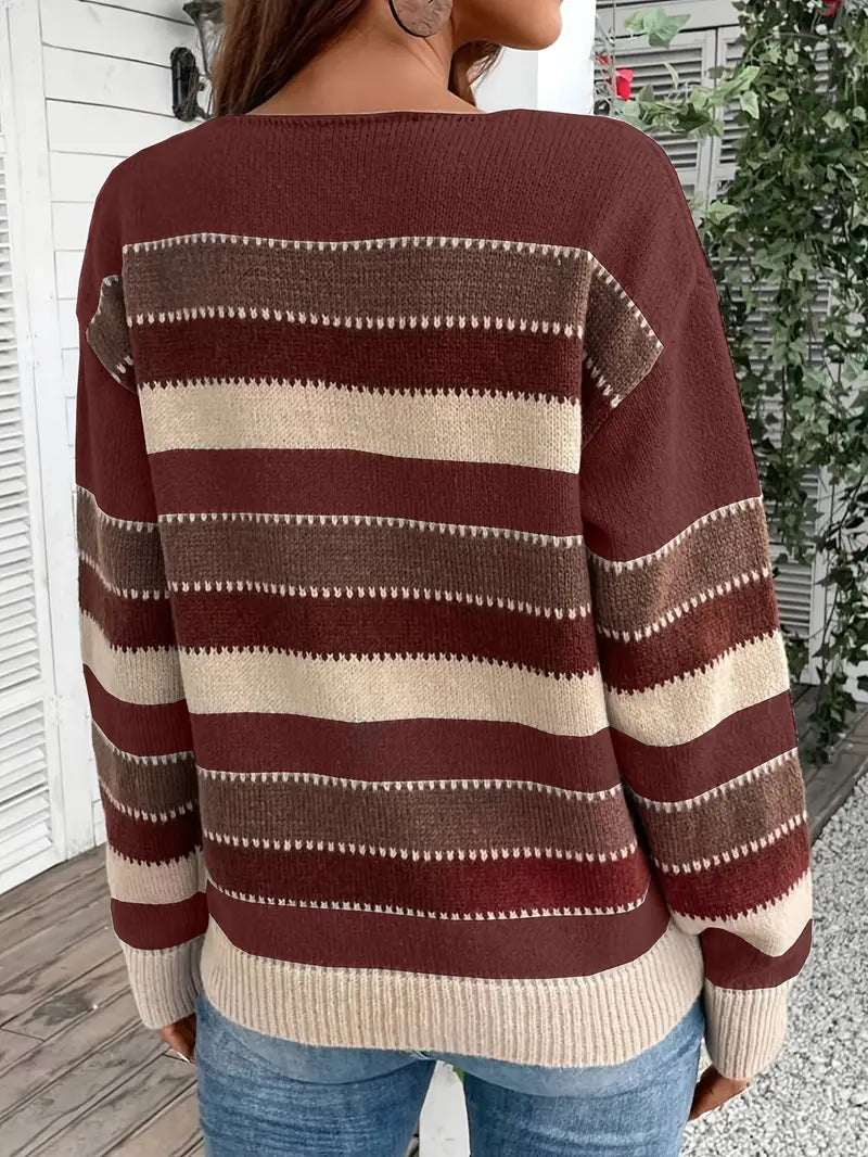 Evdokia - סוודר קז'ואל עם שרוולים ארוכים