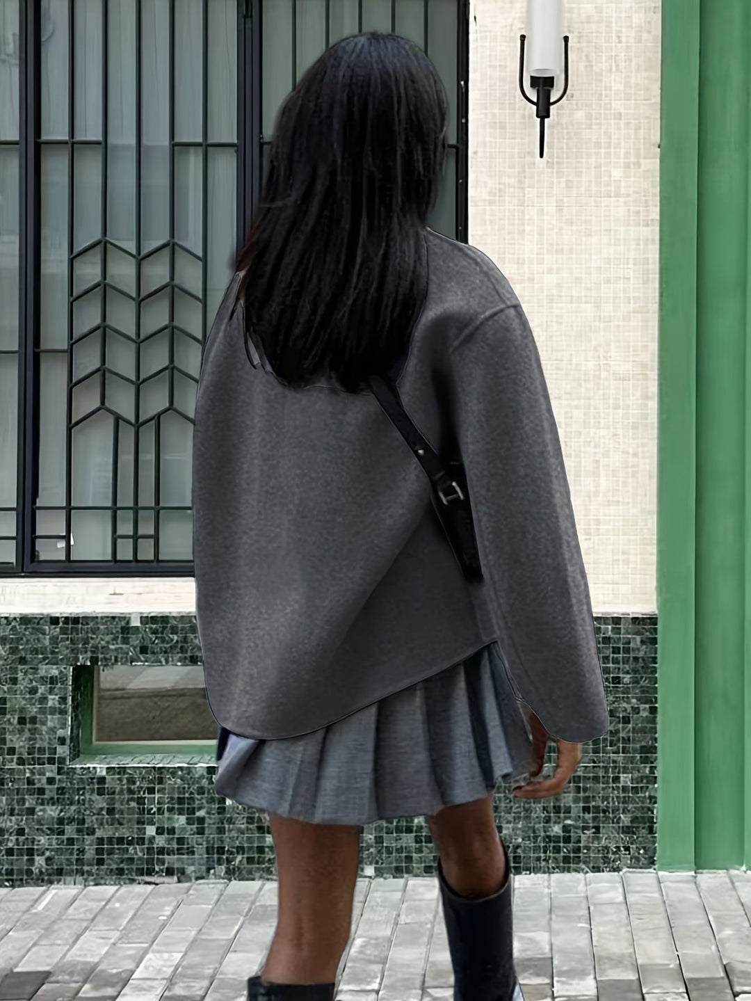 Deanne - מעיל בז' אלגנטי עם סגירה כפולה