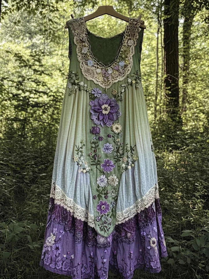 Evabella - שמלת טנק משי פסיפס