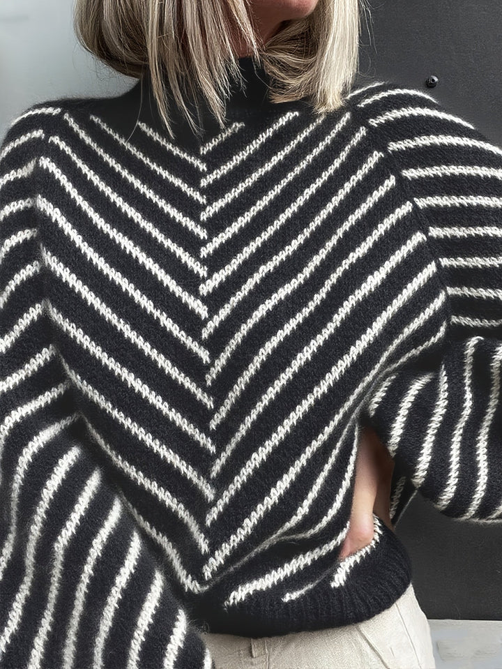 Klarysa - סוודר סרוג קז'ואל עם שרוולים ארוכים