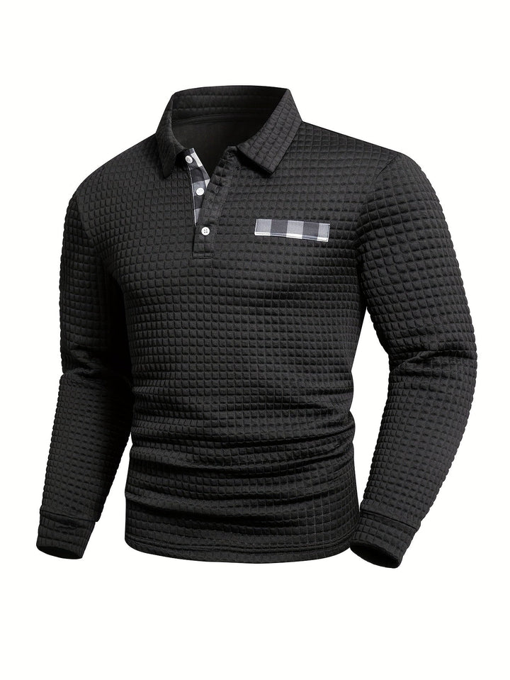 Juergen - חולצת כפתורים ארוכה עם שרוולים ארוכים בסגנון קז'ואל