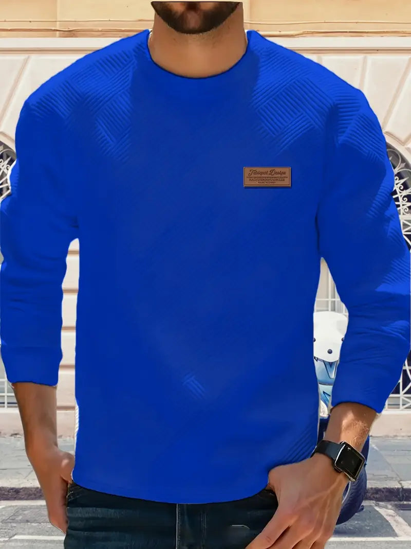 Malinga - סווטשירט עם דפוס גיאומטרי קז'ואלי ושרוולים ארוכים