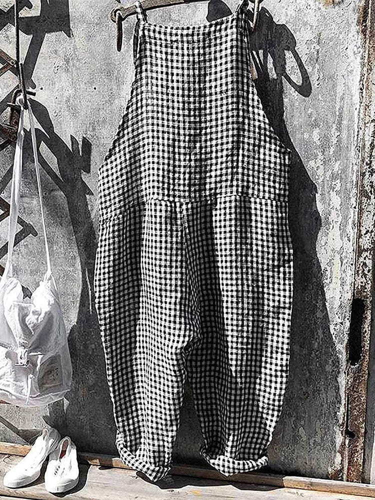 Keeley - אוברול פסים רחב ברגליים