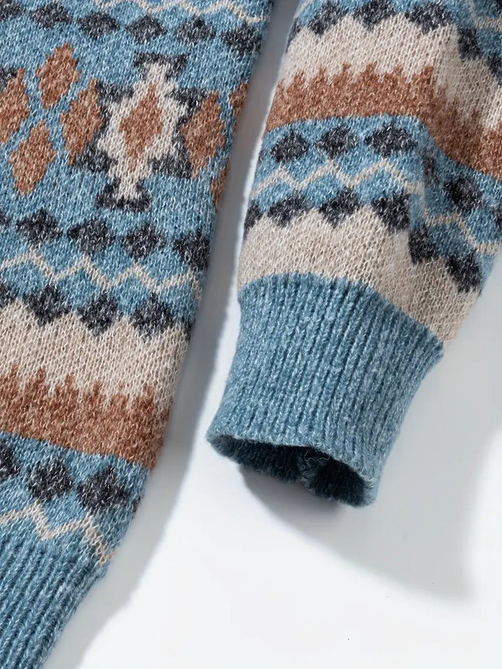 Hartman - סוודר סרוג גיאומטרי קז'ואל