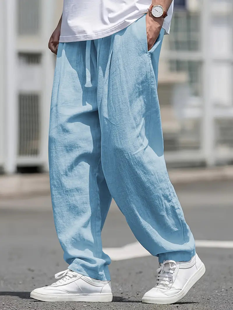 Kirk - מכנסי כותנה נושמים עם כיסים