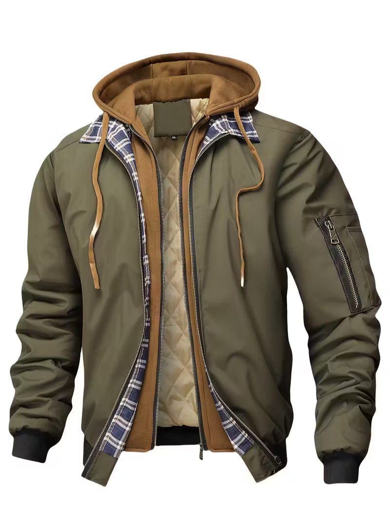 Sylvain - מעיל חיל אוויר עם ברדס ורוכסן