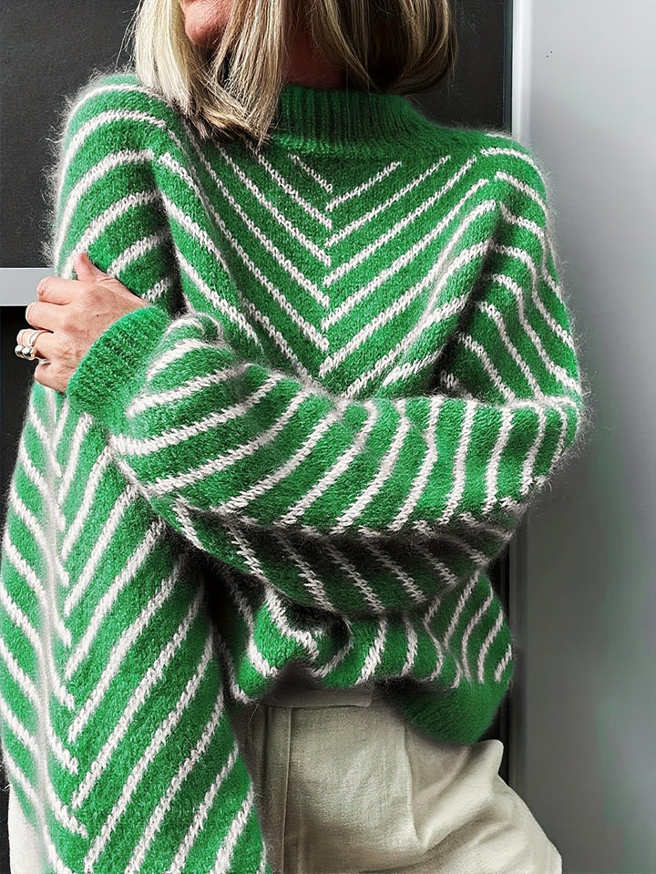 Klarysa - סוודר סרוג קז'ואל עם שרוולים ארוכים