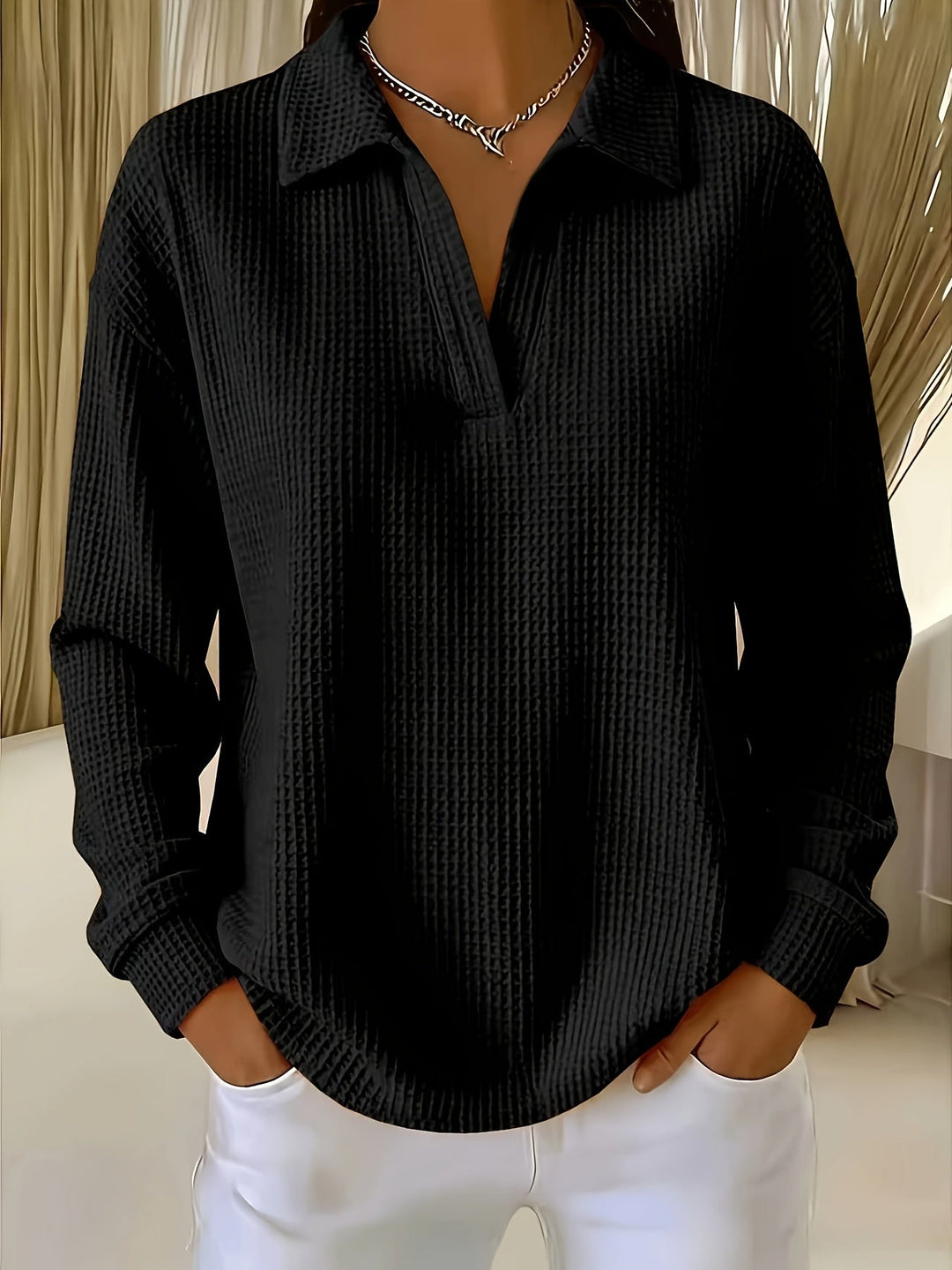 Daphnie - חולצה אלגנטית עם צווארון פולו