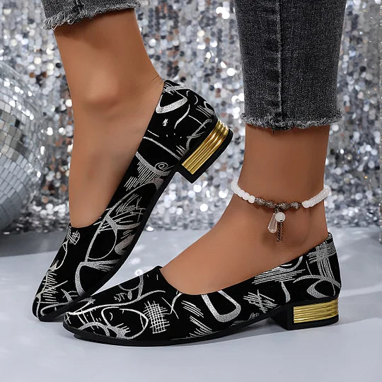 Fernandez - נעליים עם עקב נמוך ומאווררות