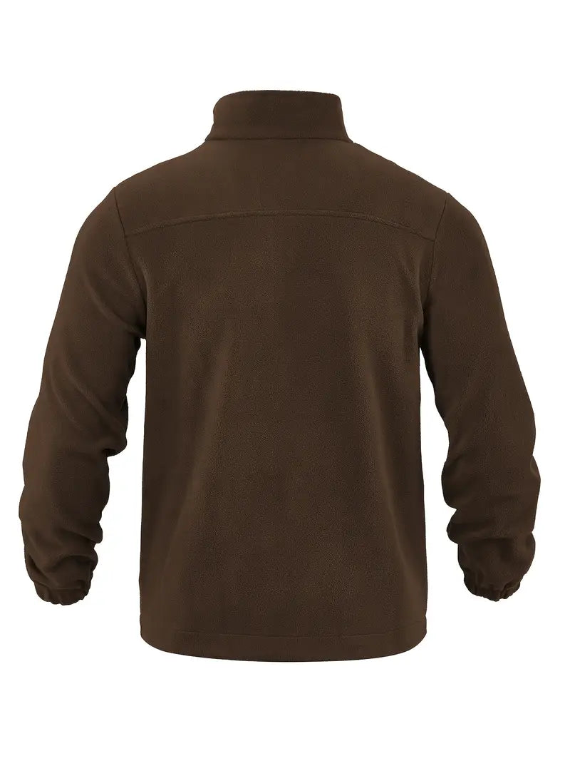 Barron - ז'קט פליס קז'ואל עם רוכסן וכיס