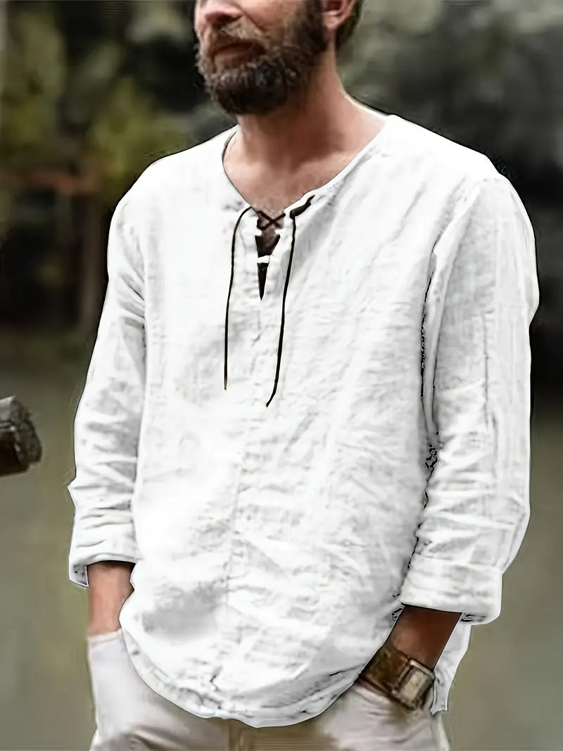 Pawel - חולצת כותנה עם שרוולים ארוכים