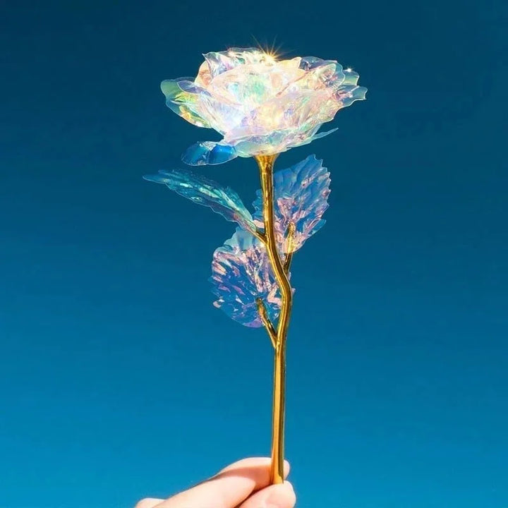 GlowPetal - ורד קריסטל צבעוני זוהר