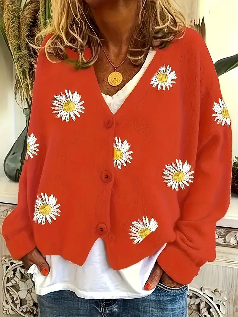 Korina - קרדיגן אלגנטי עם שרוולים ארוכים וכפתורים