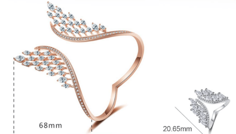 Evita - צמיד ואצבעון עם כנפי מלאך