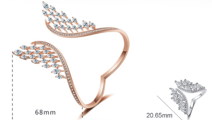 Evita - צמיד ואצבעון עם כנפי מלאך